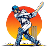 Unicon365 cricket batsman Icon